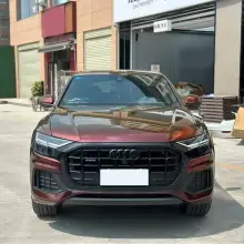Gloss Color Shift Rainbow Drift Black Red Vinyl Wrap Audi Q8 Wrap