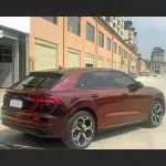 Ravoony Plus Gloss Color Shift Rainbow Drift Black Red Vinyl Wrap Audi Q8 Wrap