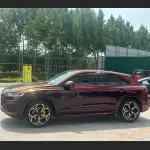 Ravoony Plus Gloss Color Shift Rainbow Drift Black Red Vinyl Wrap Audi Q8 Wrap