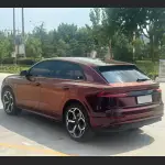 Ravoony Plus Gloss Color Shift Rainbow Drift Black Red Vinyl Wrap Audi Q8 Wrap