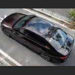Ravoony Plus Glossy Diamond Black Red Vinyl Car Wrap Audi S4 Wrap