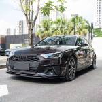 Ravoony Plus Glossy Diamond Black Red Vinyl Car Wrap Audi S4 Wrap