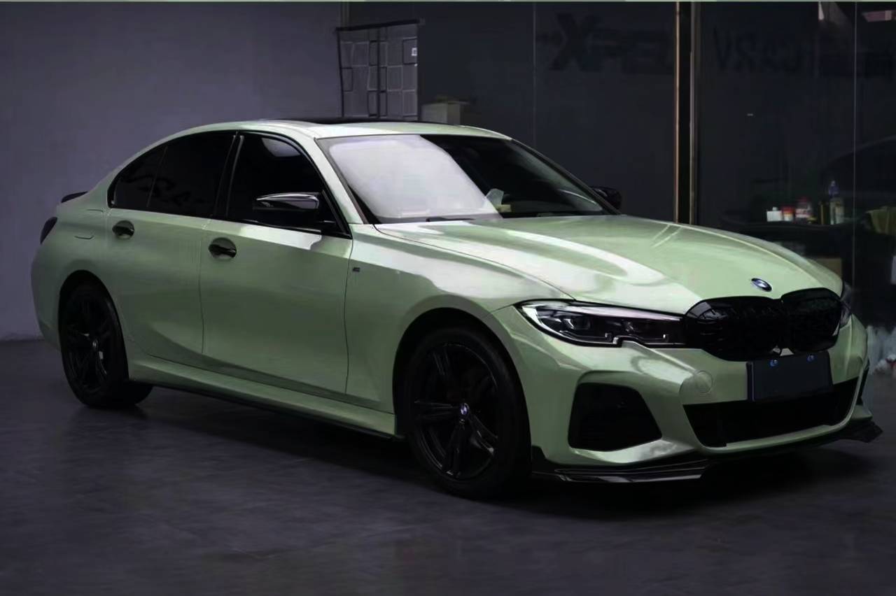 Light Khaki Green Car Vinyl Wrap