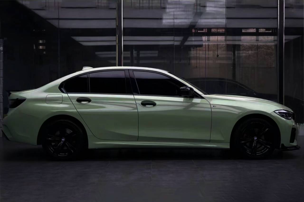 Light Khaki Green Car Vinyl Wrap