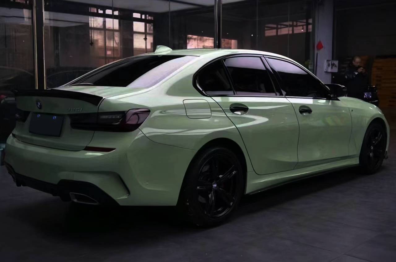 Light Khaki Green Car Vinyl Wrap