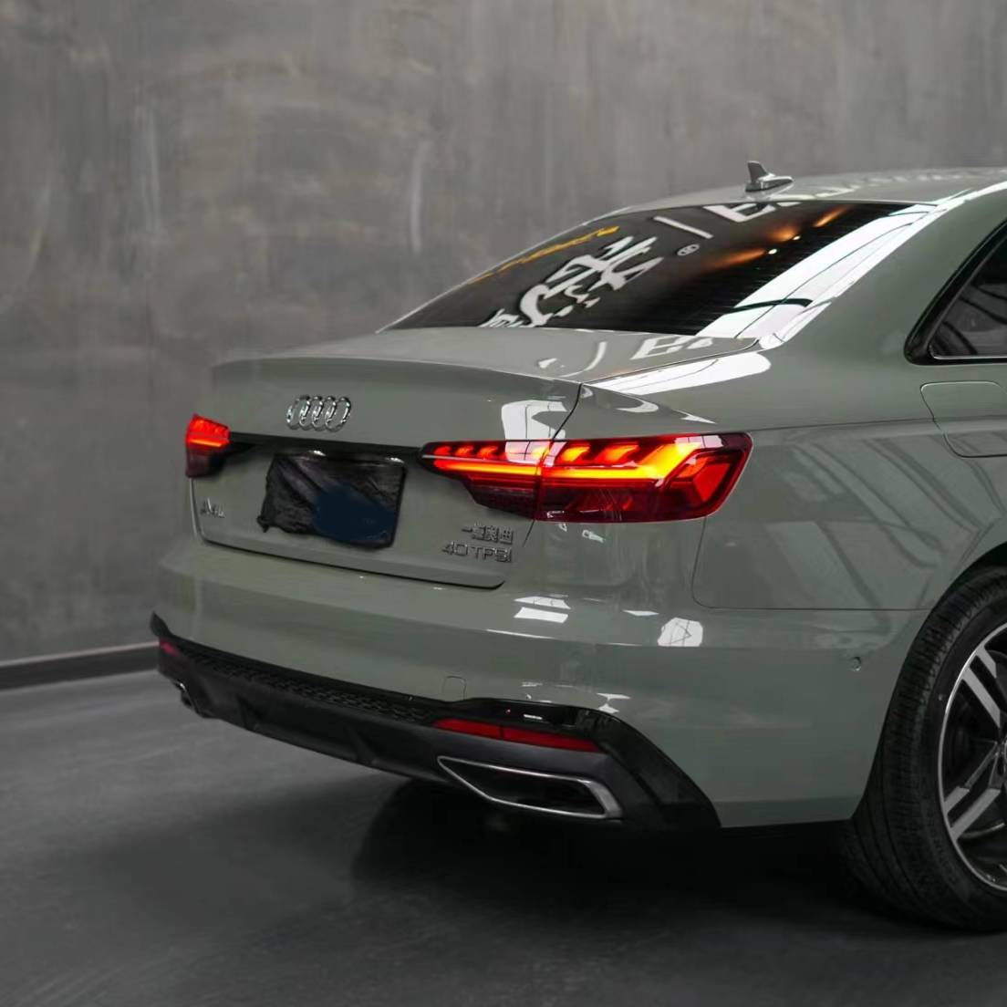 Ravoony Plus PET Light Khaki Green Car Vinyl Wrap Audi A4 Wrap
