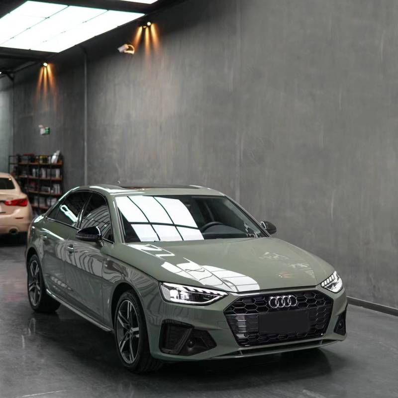 Ravoony Plus Light Khaki Green Car Vinyl Wrap Audi A4 Wrap