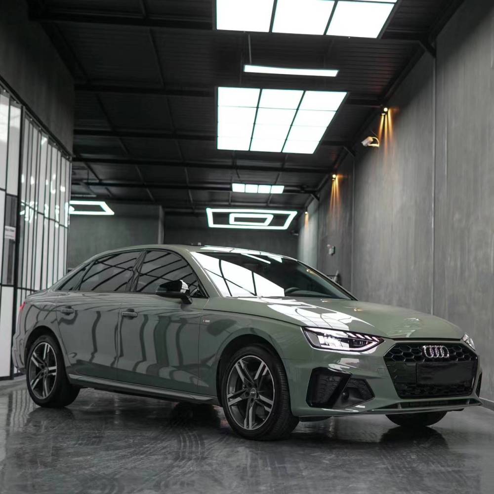 Ravoony Plus Light Khaki Green Car Vinyl Wrap Audi A4 Wrap