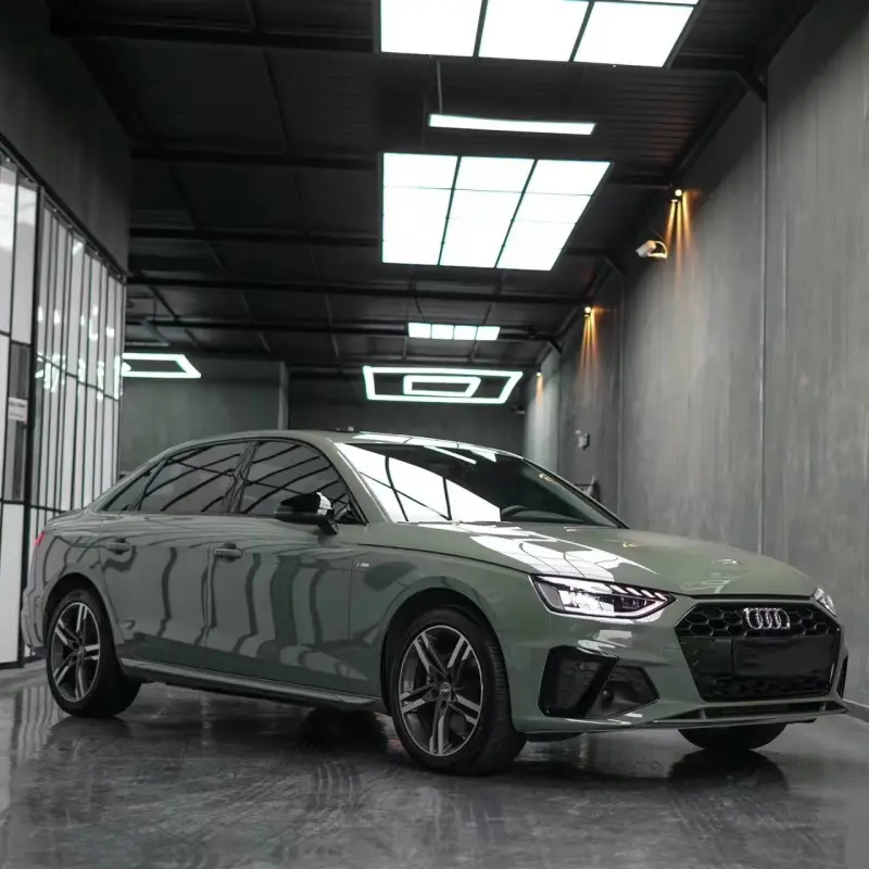Ravoony Plus Light Khaki Green Car Vinyl Wrap Audi A4 Wrap