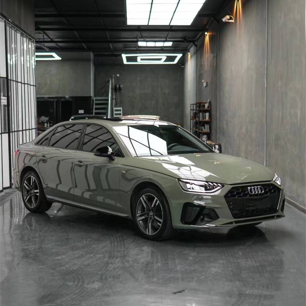 Ravoony Plus Light Khaki Green Car Vinyl Wrap Audi A4 Wrap