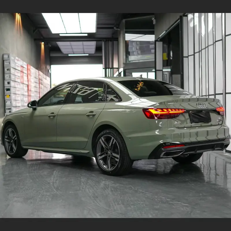 Ravoony Plus Light Khaki Green Car Vinyl Wrap Audi A4 Wrap