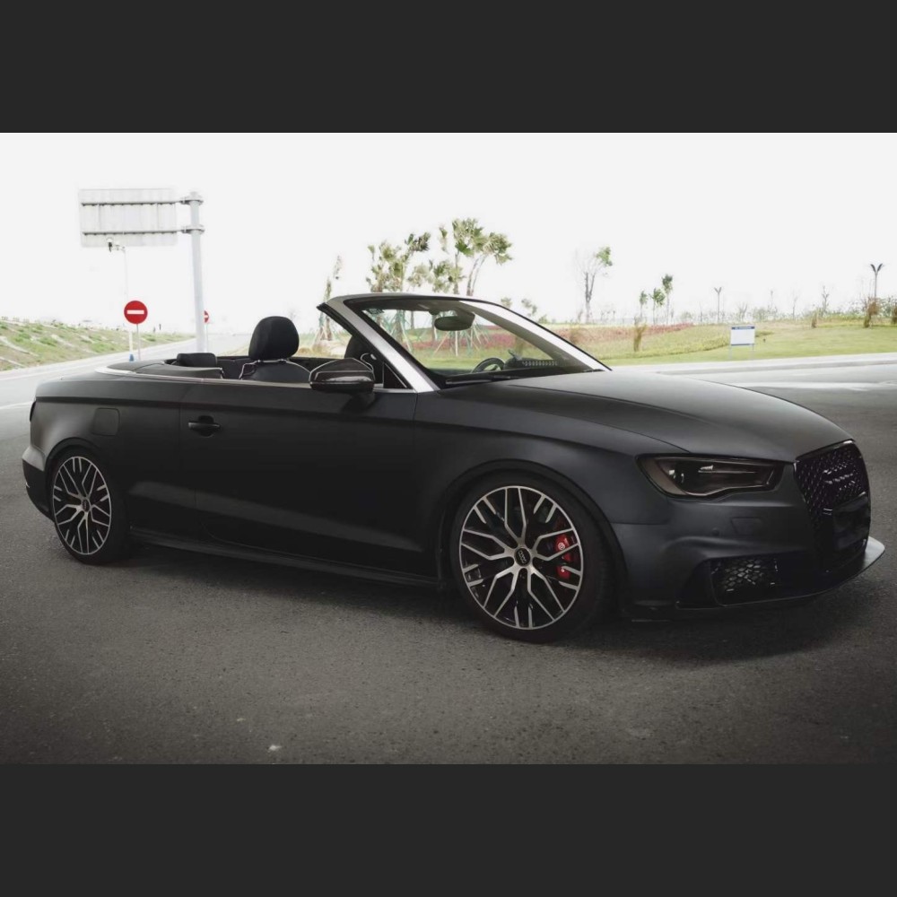 Ravoony Plus PET Matte Frosted Black Car Vinyl Wrap