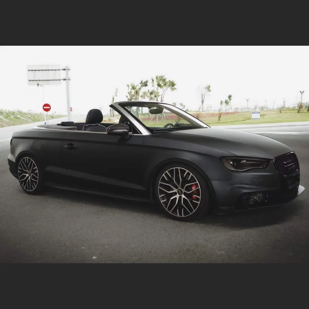 Ravoony Plus PET Matte Frosted Black Car Vinyl Wrap