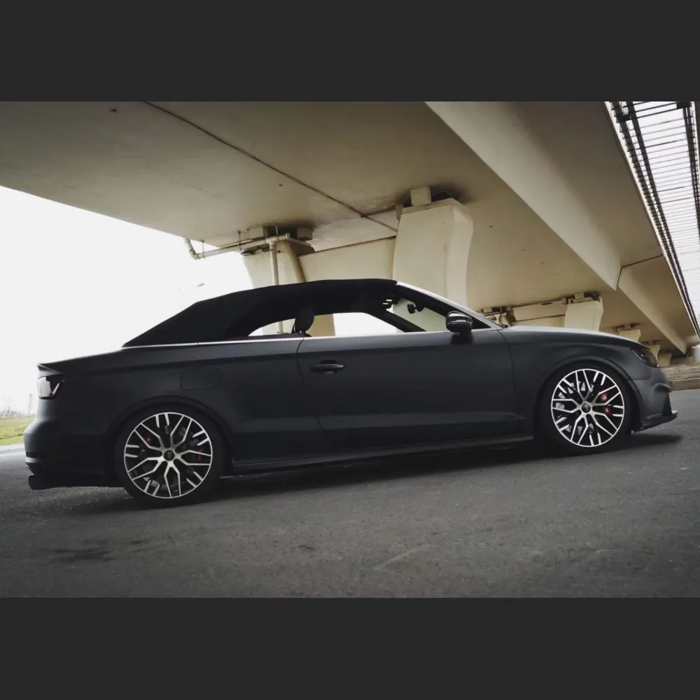Ravoony Plus PET Matte Frosted Black Car Vinyl Wrap