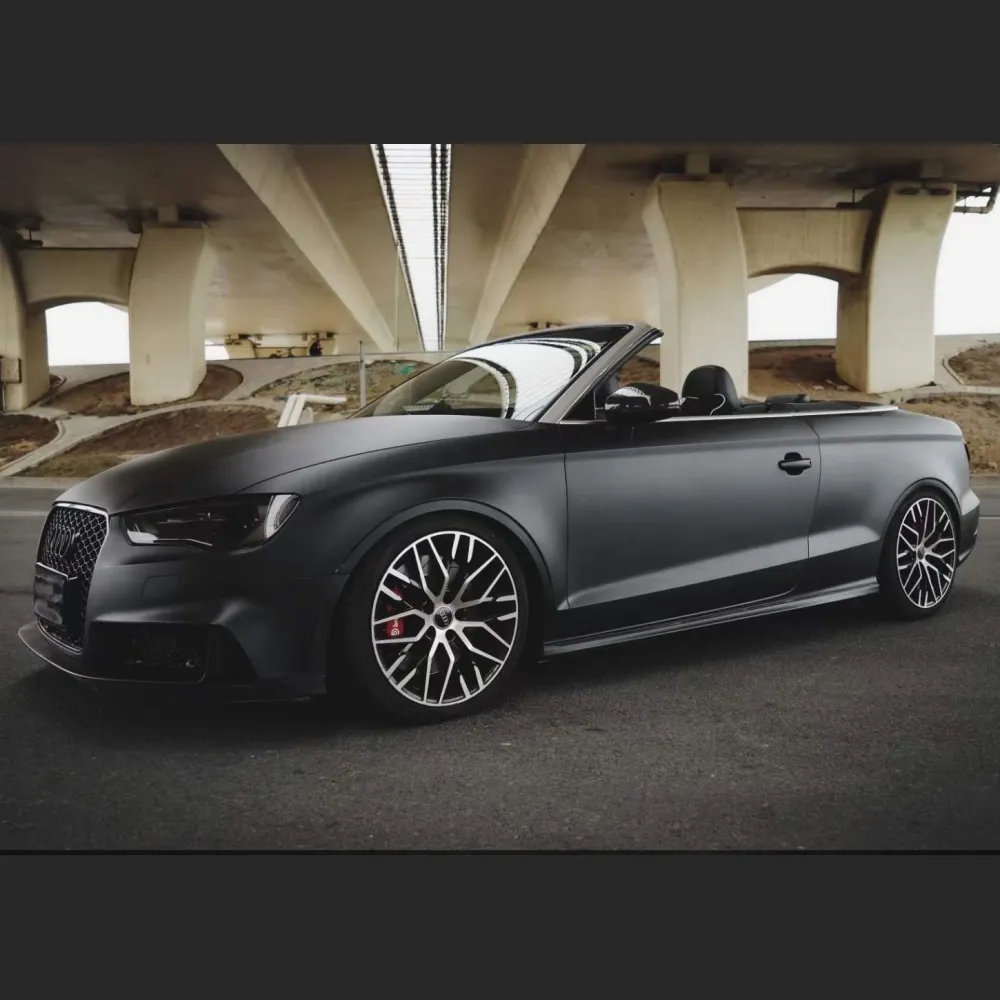 Ravoony Plus PET Matte Frosted Black Car Vinyl Wrap