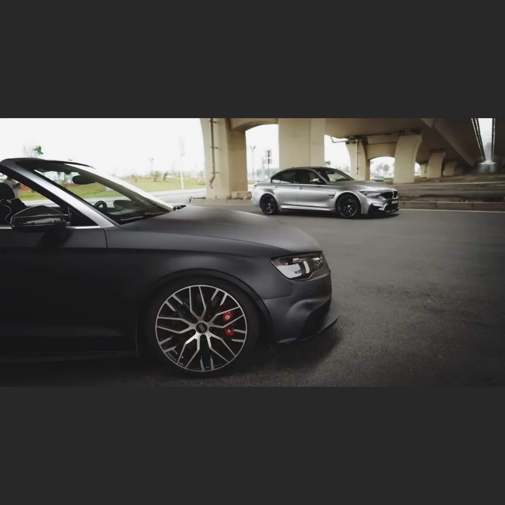 Ravoony Plus PET Matte Frosted Black Car Vinyl Wrap