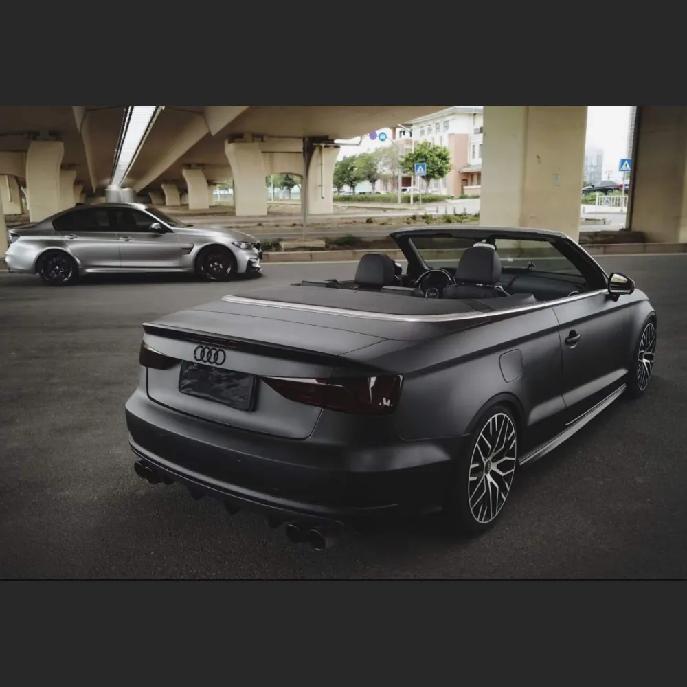 Ravoony Plus PET Matte Frosted Black Car Vinyl Wrap