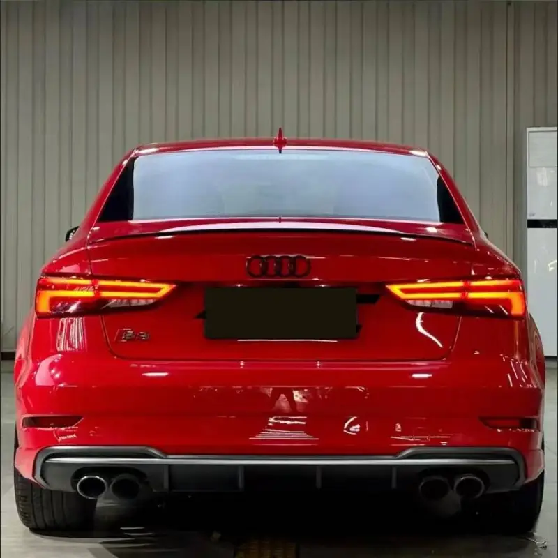 Ravoony Plus Porsche Gloss Carmine Red Vinyl Car Audi S3 Wrap