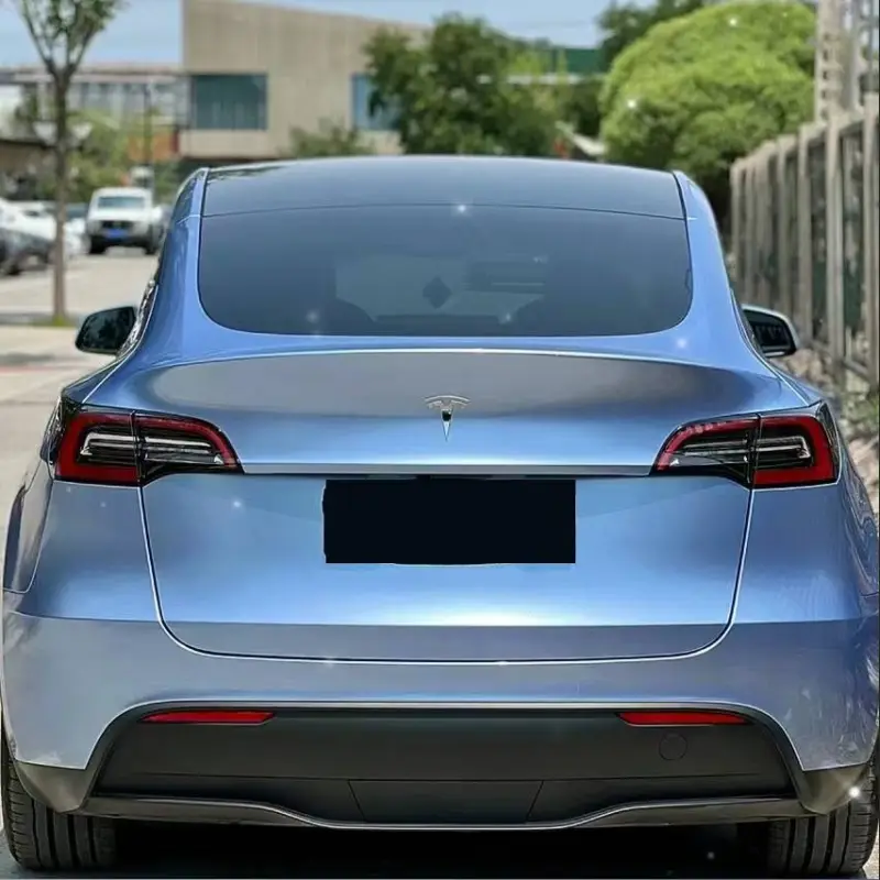 Ravoony Plus Glossy Metal Paint Mist Blue Car Wrap