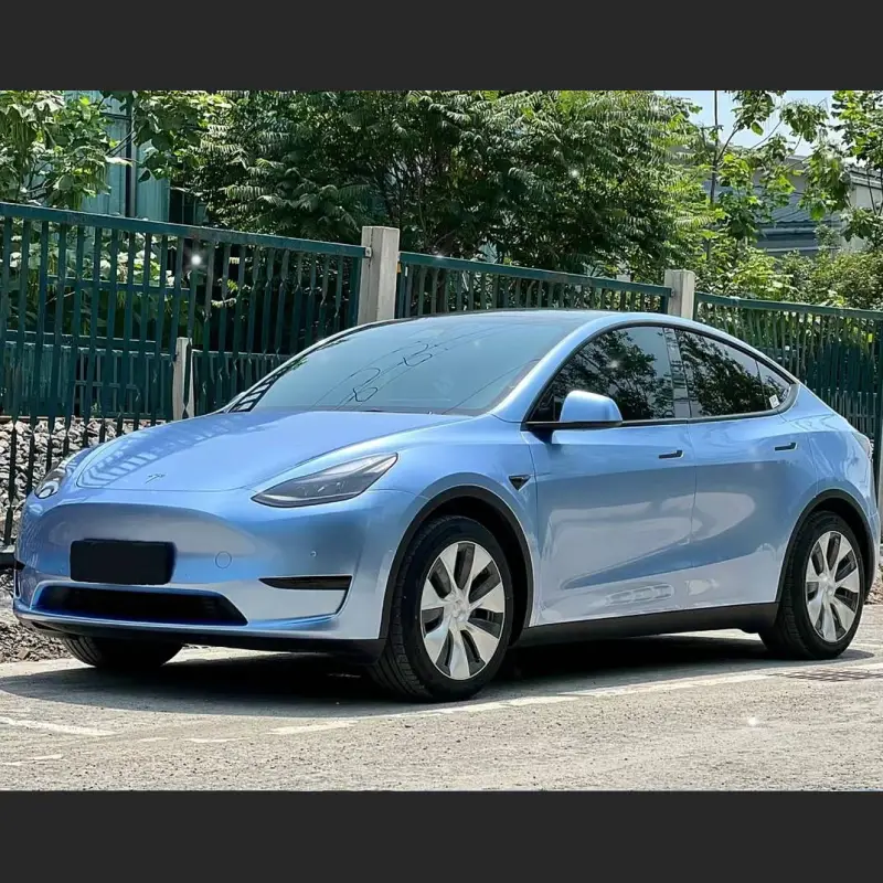 Ravoony Plus Glossy Metal Paint Mist Blue Car Wrap