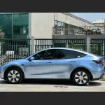 Ravoony Plus Glossy Metal Paint Mist Blue Car Wrap