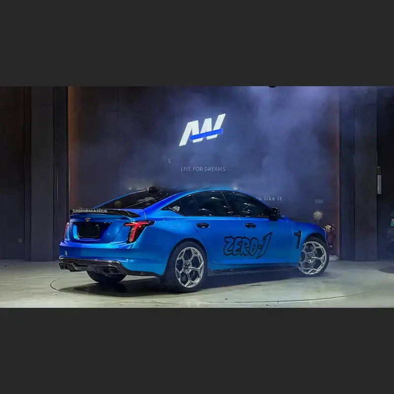 Ravoony Plus Matte Chrome Blue Car Wrap
