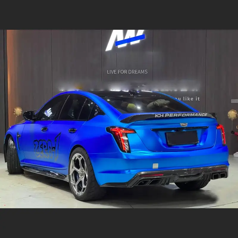 Ravoony Plus Matte Chrome Blue Car Wrap