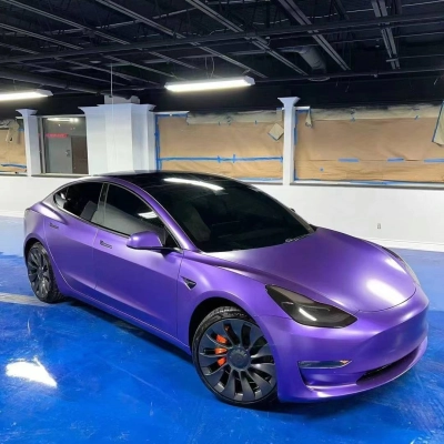 Ravoony Plus Ultra Matte Metallic Purple Car Vinyl Wrap 02