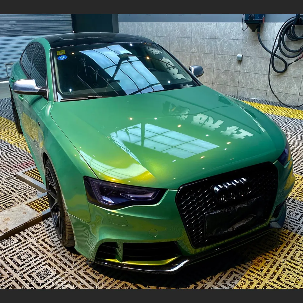 Ravoony Plus Gloss Aston Martin Iridescent Emerald Green Car Wrap