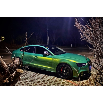 Ravoony Plus Gloss Aston Martin Iridescent Emerald Green Car Wrap 02
