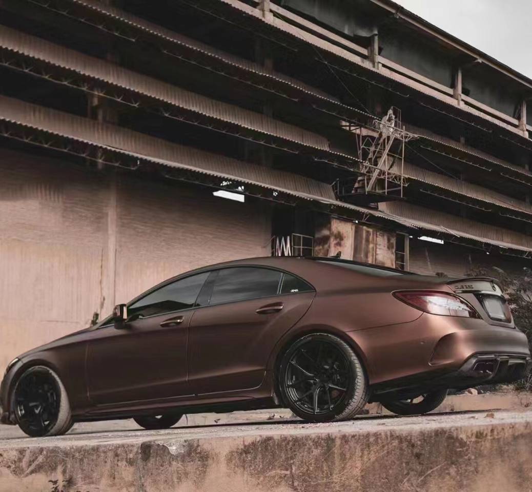 Ravoony Plus Ultimate Flat Coffee Brown Car Wrap