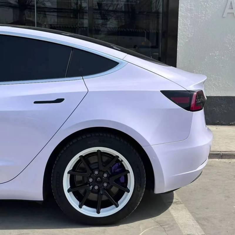 Ravoony Plus Glossy Violet Star Car Wrap Tesla Model 3 Wrap