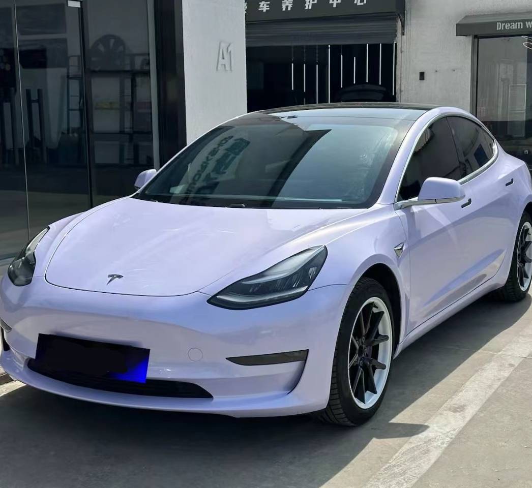 Ravoony Plus PET Glossy Violet Star Car Wrap Tesla Model 3 Wrap