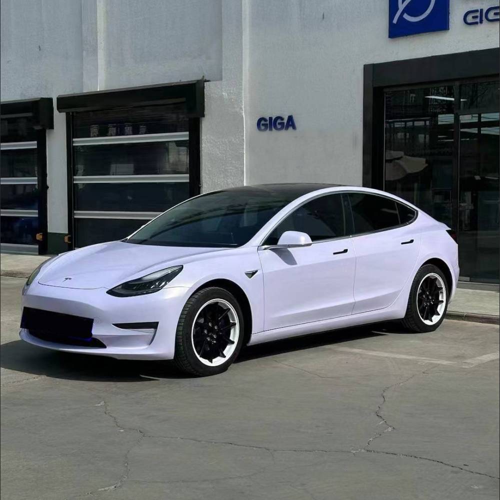 Ravoony Plus Glossy Violet Star Car Wrap Tesla Model 3 Wrap