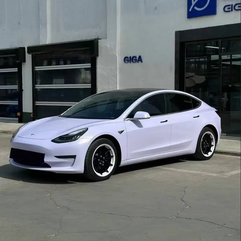 Ravoony Plus Glossy Violet Star Car Wrap Tesla Model 3 Wrap