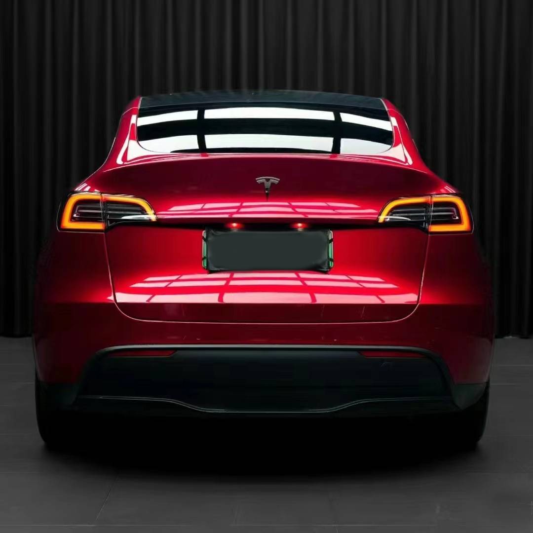 Ravoony Plus Gloss Liquid Ruby Red Vinyl Car Wrap Tesla Model Y Wrap