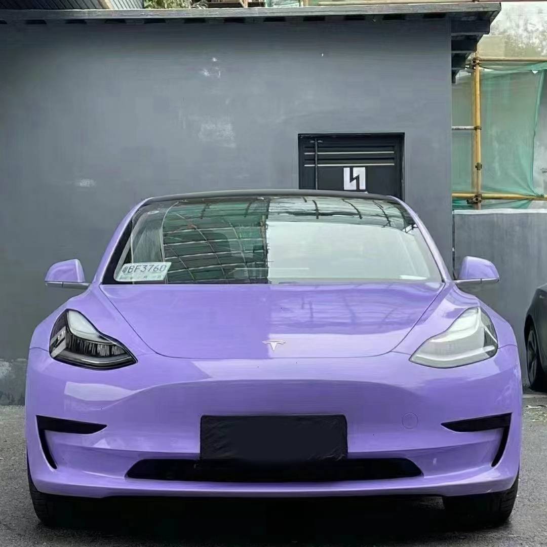 Ravoony Plus Glossy Lavender Purple Car Wrap Tesla Model 3 Wrap