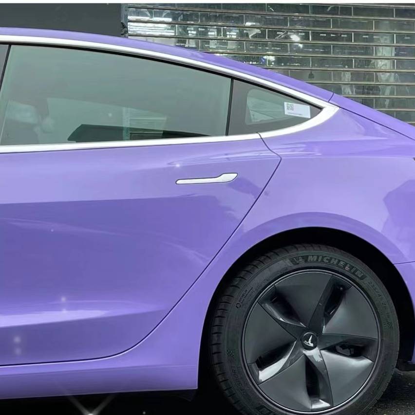Ravoony Plus Glossy Lavender Purple Car Wrap Tesla Model 3 Wrap