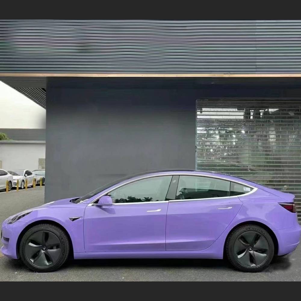 Ravoony Plus Glossy Lavender Purple Car Wrap Tesla Model 3 Wrap