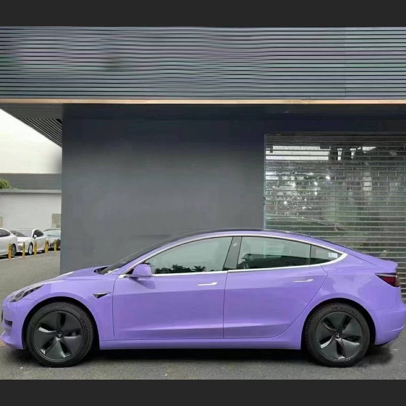 Ravoony Plus Glossy Lavender Purple Car Wrap Tesla Model 3 Wrap
