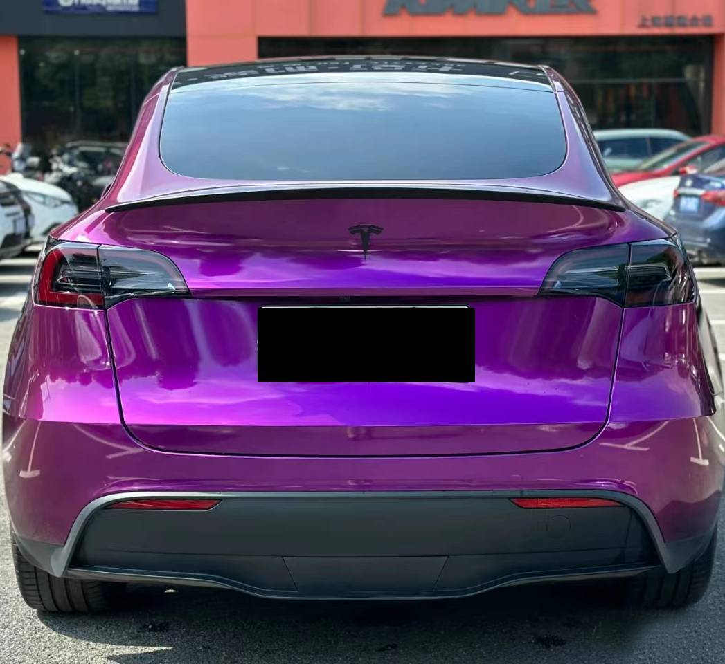 Ravoony Plus Ultra Gloss Metal Paint Grape Purple Vinyl Wrap Tesla Model Y Wrap