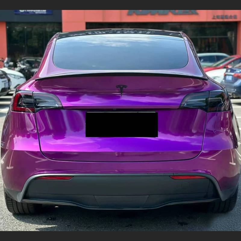 Ravoony Plus Ultra Gloss Metal Paint Grape Purple Vinyl Wrap Tesla Model Y Wrap