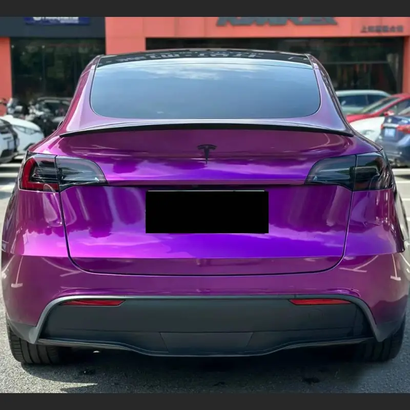 Ravoony Plus Ultra Gloss Metal Paint Grape Purple Vinyl Wrap Tesla Model Y Wrap