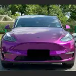 Ravoony Plus Ultra Gloss Metal Paint Grape Purple Vinyl Wrap Tesla Model Y Wrap