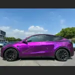 Ravoony Plus Ultra Gloss Metal Paint Grape Purple Vinyl Wrap Tesla Model Y Wrap