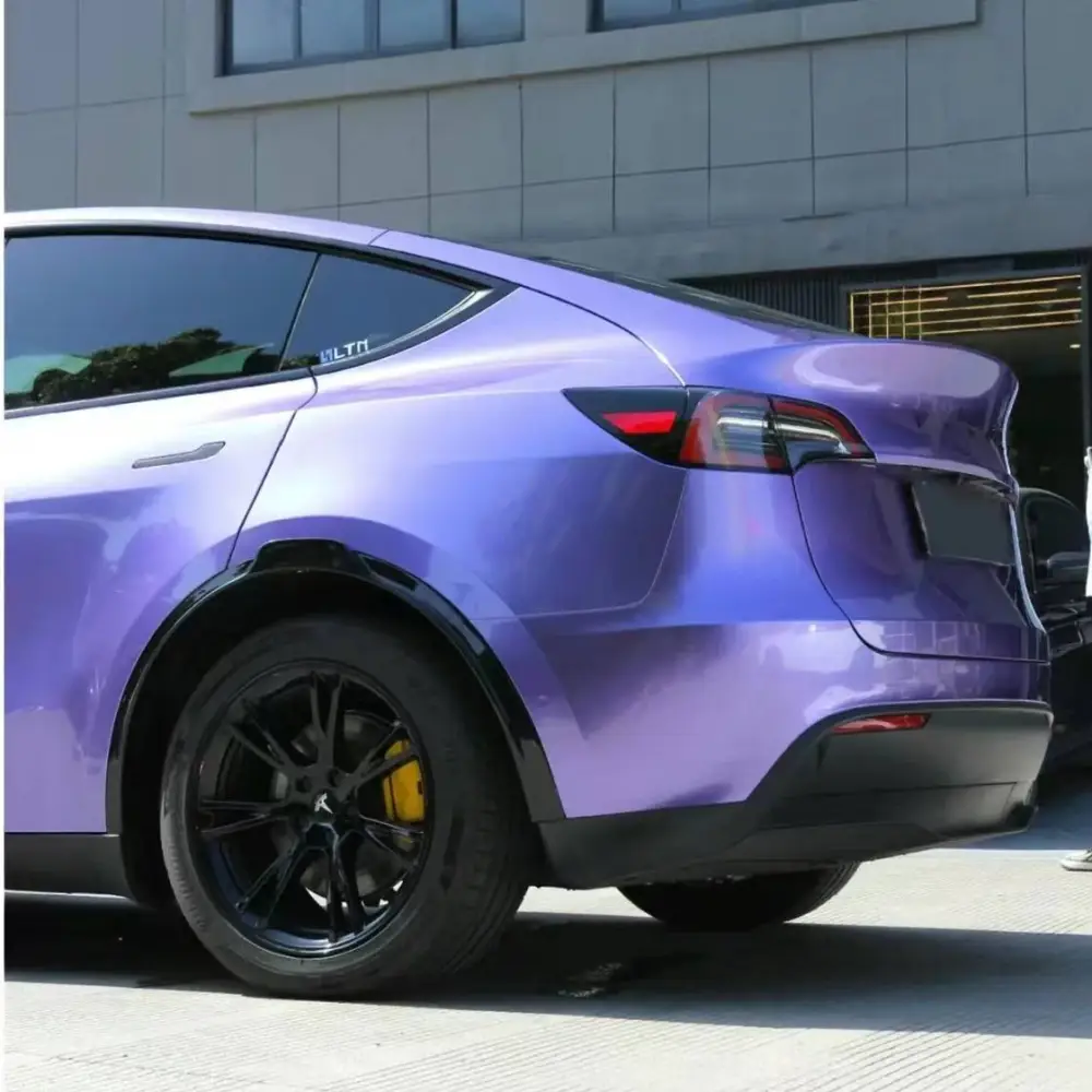 Tesla Model Y Wrap, Best Ravoony Gloss Liquid Metallic Viola Purple Car