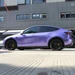 Ravoony Plus Gloss Liquid Metallic Viola Purple Car Wrap Tesla Model Y Wrap