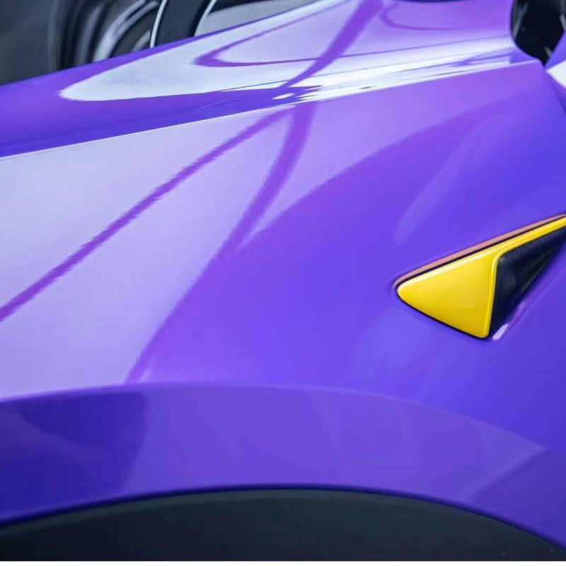 Ravoony Plus Glossy Explosion Purple Car Vinyl Wrap Tesla Model Y Wrap