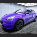 Ravoony Plus Glossy Explosion Purple Car Vinyl Wrap Tesla Model Y Wrap