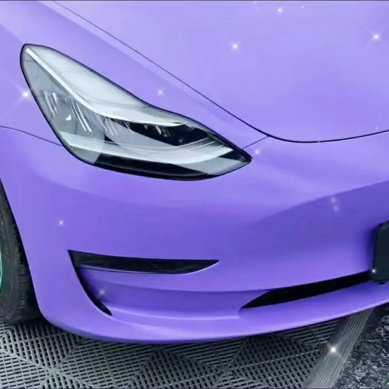 Ravoony Plus Matte Lavender Car Wrap Tesla Model 3 Wrap